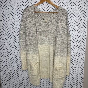 Kaisley Oversized Open Cardigan Pockets Size Small